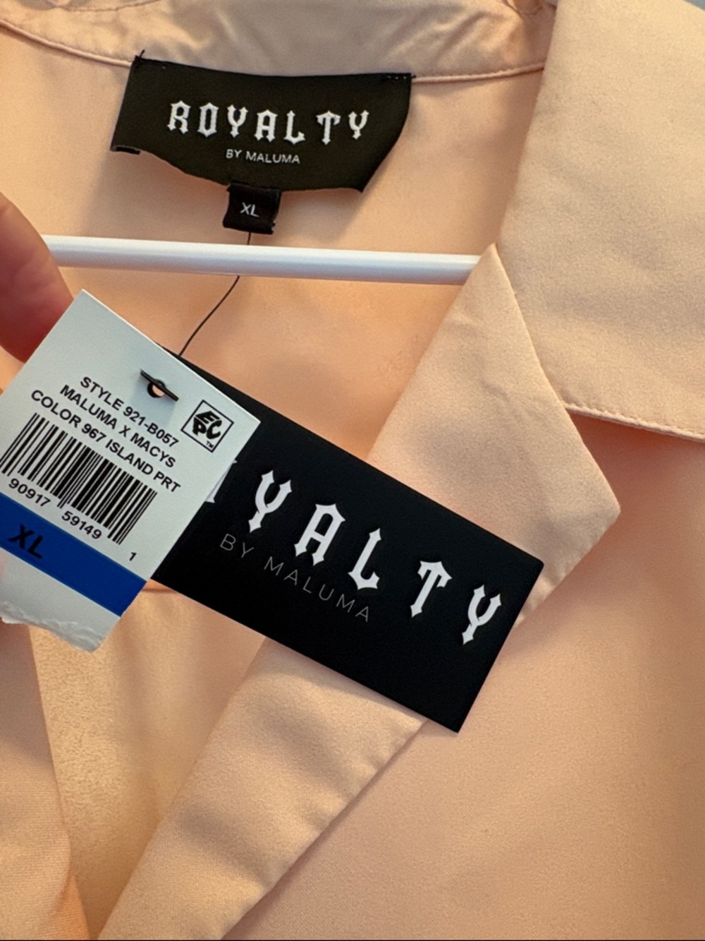 NWT Royalty Hawaiian Vacation Vibes Short Sleeve Button Down Shirt Size XL - Picture 3 of 6